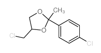 4-(chloromethyl)-2-(4-chlorophenyl)-2-methyl-1,3-dioxolane结构式