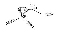 (1,1-dideuterio-1,2-diphenylethane)tricarbonylchromium Structure