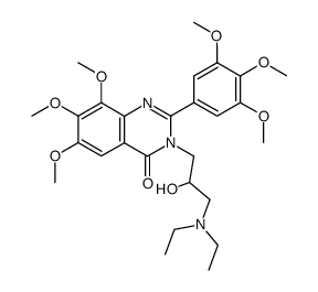 4(3H)-Quinazolinone,3-[3-(diethylamino)-2-hydroxypropyl]-6,7,8-trimethoxy-2-(3,4,5-trimethoxyphenyl)- structure