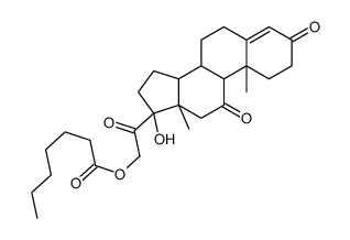 17,21-dihydroxypregn-4-ene-3,11,20-trione 21-heptanoate structure