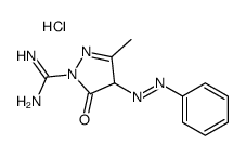 3-methyl-5-oxo-4-phenyldiazenyl-4H-pyrazole-1-carboximidamide,hydrochloride结构式