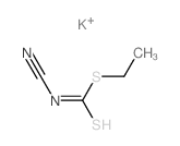 N-cyano-1-ethylsulfanyl-methanethioamide structure