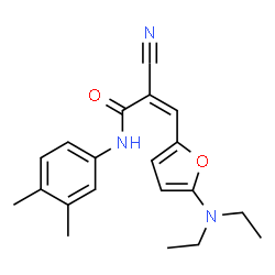 2-Propenamide,2-cyano-3-[5-(diethylamino)-2-furanyl]-N-(3,4-dimethylphenyl)- Structure