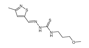 3-methyl-isothiazole-5-carbaldehyde 4-(3-methoxy-propyl)-thiosemicarbazone结构式