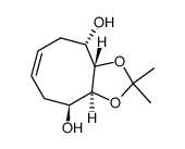 Cycloocta-1,3-dioxole-4,9-diol, 3a,4,5,8,9,9a-hexahydro-2,2-dimethyl-, (3aS,4S,9S,9aS)- (9CI)结构式