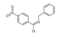 N-benzyl-4-nitrobenzenecarboximidoyl chloride Structure