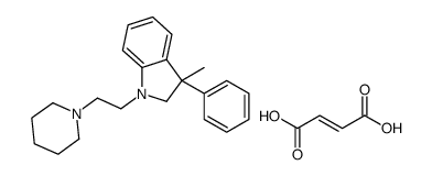 (E)-4-hydroxy-4-oxobut-2-enoate,3-methyl-3-phenyl-1-(2-piperidin-1-ium-1-ylethyl)-2H-indole Structure