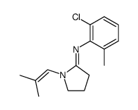 (2-Chloro-6-methyl-phenyl)-[1-(2-methyl-propenyl)-pyrrolidin-(2E)-ylidene]-amine结构式