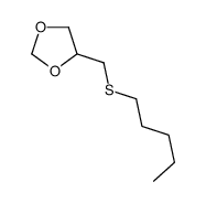 4-(pentylsulfanylmethyl)-1,3-dioxolane结构式