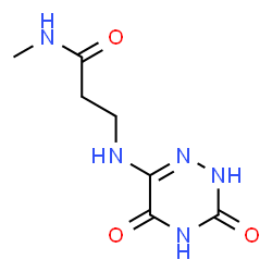 Propanamide, N-methyl-3-[(2,3,4,5-tetrahydro-3,5-dioxo-1,2,4-triazin-6-yl)amino]- (9CI)结构式