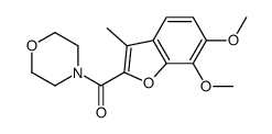 (6,7-dimethoxy-3-methyl-benzofuran-2-yl)-morpholin-4-yl-methanone结构式