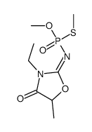 (2E)-3-ethyl-2-[methoxy(methylsulfanyl)phosphoryl]imino-5-methyl-1,3-oxazolidin-4-one结构式