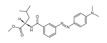 N-{3-[(N,N-dimethylaminophenyl)-4'-diazenyl]benzoyl}leucine methyl ester Structure