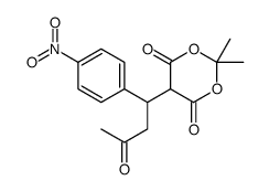 2,2-dimethyl-5-[1-(4-nitrophenyl)-3-oxobutyl]-1,3-dioxane-4,6-dione结构式