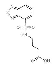 4-[(2,1,3-Benzothiadiazol-4-ylsulfonyl)amino]butanoic acid结构式