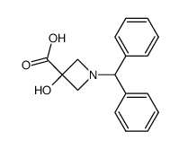1-benzhydryl-3-hydroxy-azetidine-3-carboxylic acid结构式