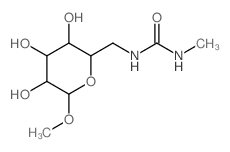 3-methyl-1-[(3,4,5-trihydroxy-6-methoxy-oxan-2-yl)methyl]urea结构式