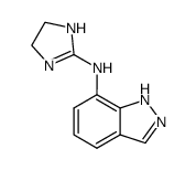 (4,5-dihydro-1H-imidazol-2-yl)-(1(2)H-indazol-7-yl)-amine结构式