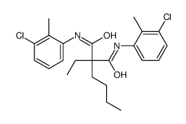 2-butyl-N,N'-bis(3-chloro-2-methylphenyl)-2-ethylpropanediamide结构式