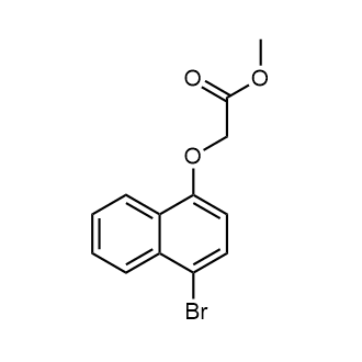 (4-Bromo-naphthalen-1-yloxy)-acetic acid Methyl ester Structure