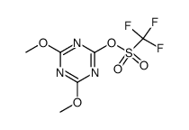 2,4-dimethoxy-6-trifluoromethanesulfonyloxy-1,3,5-triazine结构式