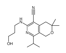 6-(3-hydroxypropylamino)-3,3-dimethyl-8-propan-2-yl-1,4-dihydropyrano[3,4-c]pyridine-5-carbonitrile结构式