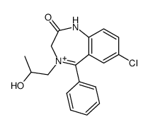 7-Chloro-4-(2-hydroxy-propyl)-2-oxo-5-phenyl-2,3-dihydro-1H-benzo[e][1,4]diazepin-4-ium Structure