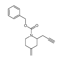 4-Methylene-2-prop-2-ynyl-piperidine-1-carboxylic acid benzyl ester Structure