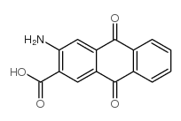 3-amino-9,10-dihydro-9,10-dioxoanthracene-2-carboxylic acid structure