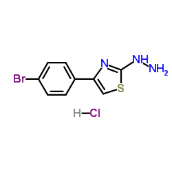 4-(4-Bromophenyl)-2-hydrazino-1,3-thiazole hydrochloride (1:1) structure