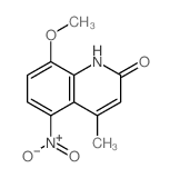 8-methoxy-4-methyl-5-nitro-1H-quinolin-2-one结构式