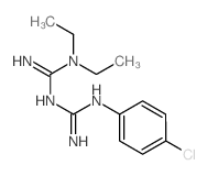 2-[N-(4-chlorophenyl)carbamimidoyl]-1,1-diethyl-guanidine结构式