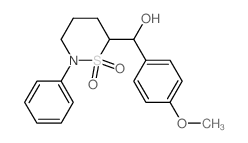 (1,1-dioxo-2-phenyl-thiazinan-6-yl)-(4-methoxyphenyl)methanol structure