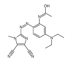 N-[2-[(4,5-Dicyano-1-methyl-1H-imidazol-2-yl)azo]-5-(diethylamino)phenyl]acetamide结构式