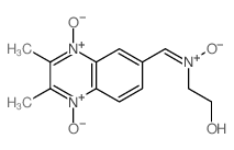 1-(2,3-dimethyl-4-oxido-1-oxoquinoxalin-1-ium-6-yl)-N-(2-hydroxyethyl)methanimine oxide结构式
