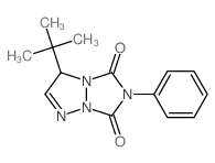 3-phenyl-6-tert-butyl-1,3,5,8-tetrazabicyclo[3.3.0]oct-7-ene-2,4-dione structure