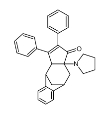 2,3-diphenyl-10a-(pyrrolidin-1-yl)-4,9,10,10a-tetrahydro-4,9-methanobenzo[f]azulen-1(3aH)-one Structure