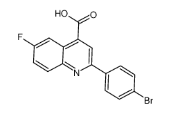 2-(4-bromophenyl)-6-fluoroquinolin-4-carboxylic acid Structure