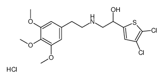 1-(4,5-dichlorothiophen-2-yl)-2-[2-(3,4,5-trimethoxyphenyl)ethylamino]ethanol,hydrochloride Structure