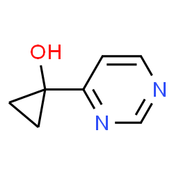 Cyclopropanol, 1-(4-pyrimidinyl)- (9CI) structure