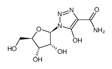 5-hydroxy-1-(beta-D-ribofuranosyl)-1,2,3-triazole-4-carboxamide结构式