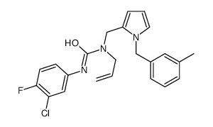 3-(3-chloro-4-fluorophenyl)-1-[[1-[(3-methylphenyl)methyl]pyrrol-2-yl]methyl]-1-prop-2-enylurea结构式