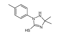 5,5-dimethyl-2-(4-methylphenyl)-1,2,4-triazolidine-3-thione结构式