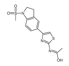 Acetamide, N-[4-[2,3-dihydro-1-(methylsulfonyl)-1H-indol-5-yl]-2-thiazolyl]- (9CI)结构式