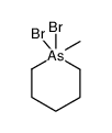 1,1-dibromo-1-methyl-1λ5-arsinane结构式