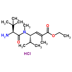 Ethyl (2E,4S)-2,5-dimethyl-4-[methyl(3-methyl-L-valyl)amino]-2-hexenoate hydrochloride (1:1)结构式