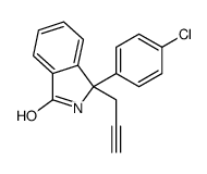 3-(4-chlorophenyl)-3-prop-2-ynyl-2H-isoindol-1-one结构式