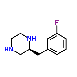 (2S)-2-(3-Fluorobenzyl)piperazine结构式