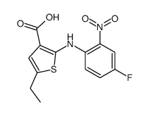 5-ethyl-2-(4-fluoro-2-nitroanilino)thiophene-3-carboxylic acid Structure