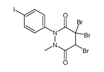 4,4,5-tribromo-2-(4-iodo-phenyl)-1-methyl-tetrahydro-pyridazine-3,6-dione Structure